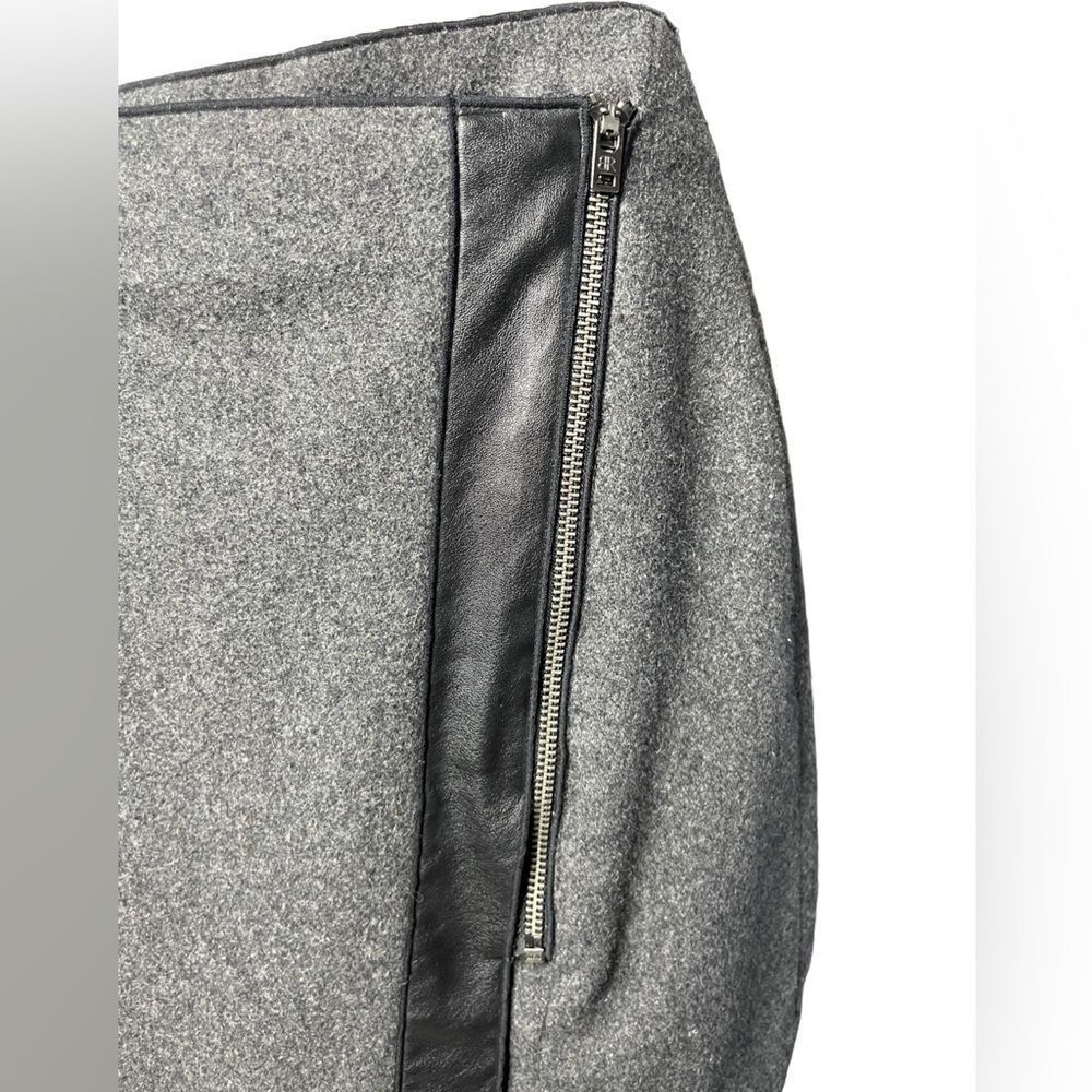 Banana Republic Wool Zip Up Mini Skirt Grey Size 6 petite - Picture 2 of 8